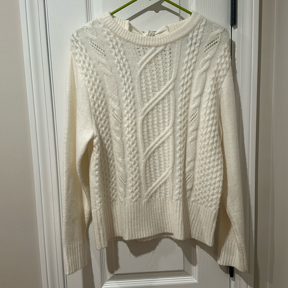Express sweater with satin bow